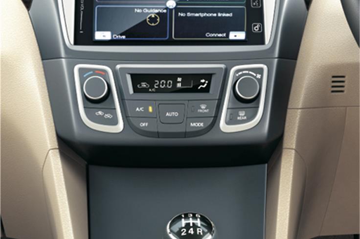 The Maruti Ciaz comes with Maruti&#8217;s new SmartPlay infotainment system, available on the higher variants.
